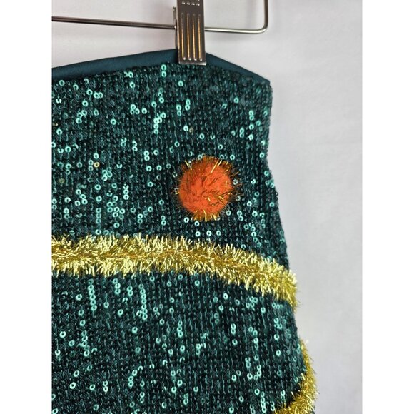 Love On A Hanger Women's Ugly Christmas Outfit Size Medium Green Skirt & Top Set - Picture 9 of 13